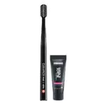 Curaprox, Black is White, kit da viaggio con spazzolino e dentifricio sbiancante
