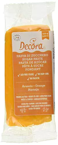 Decora 0310172 Pasta Di Zucchero Arancio 100 G