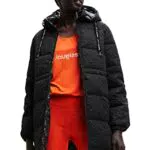 Desigual Padded_Kalmar, 2000 Black Cappotto Lungo Imbottito