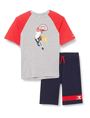Diadora JB.Set SS Sport Art, Light Middle Gray Melange