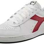 Diadora Magic Basket Low Icona, Scarpe da Ginnastica Unisex, bianco/rosso, 44