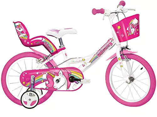 Dino Bikes 164R-UN, bicicletta con motivo unicorno, con ruote da 16"