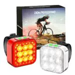 DONPEREGRINO Luci Bici Ricaricabili USB-C, Luce Bicicletta Impermeabili Ipx 6 con Modalità 6x6