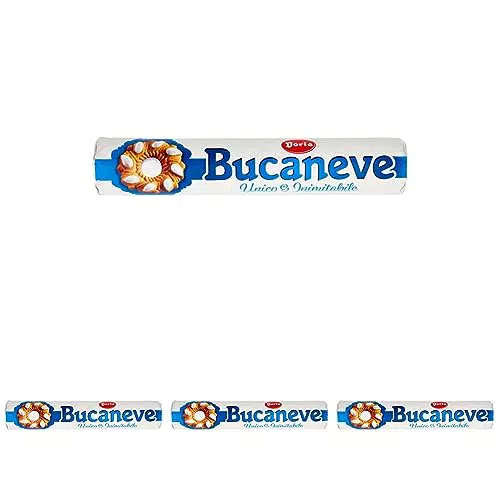 Doria - Bucaneve Classico - Biscotti Ideali per la tua Colazione o Spuntino - Confezione Tubo da 200 gr