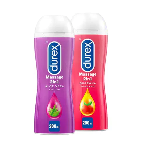 Durex Massage 2 in 1, Gel per Massaggi e Lubrificante Intimo a Base Acqua