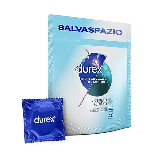 Durex Settebello Preservativi Classici, Maxiformato da 40 profilattici