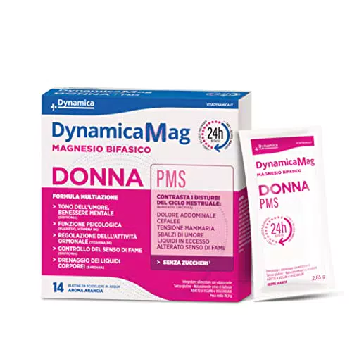 DynamicaMag DONNA PMS, Magnesio Bifasico per donna, Sindrome premestruale