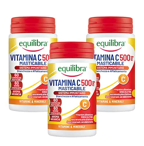 Equilibra Integratori Alimentari, Vitamina C 500 mg, 3 confezioni