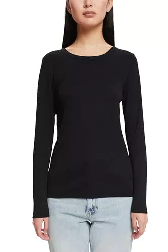 ESPRIT 991ee1k376 T-Shirt, 001/Nero
