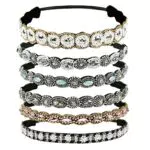 Fasce per Capelli, Weinsamkeit 6 Pezzi Elastiche di Strass Gioiello Fatto a Mano Bohémien Accessori Donna Ragazza