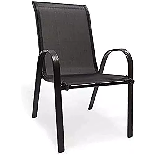 Fieldmann Sedia da Giardino, Metallo, Nero