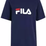 FILA Logo Solberg Classic T-Shirt, Blu Medievale, 158 cm-164 cm Unisex-Bambini e Ragazzi