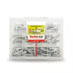 Fischer KIT UX, Valigetta 80 Tasselli UX con vite Assortiti per Fissaggio su Muro pieno