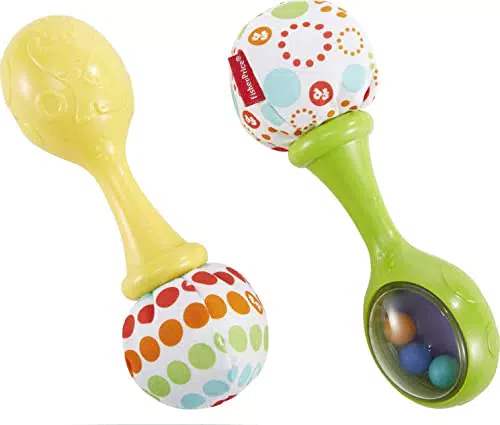 Fisher-Price - Maracas Baby Scoperte, 2 Coloratissime Maracas Da Afferrare