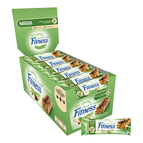 FITNESS CHOCO HAZELNUT Barretta di Cereali Integrali con Cioccolato e al Gusto Nocciola 24 Pezzi
