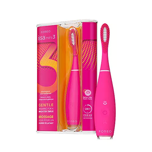FOREO ISSA mini 3 Wild Strawberry, spazzolino elettrico sonico 4 in 1
