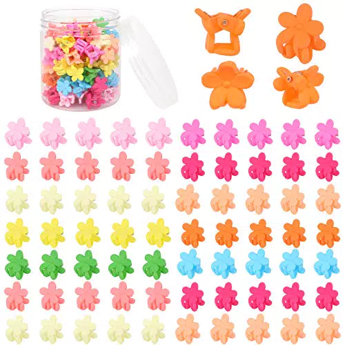 Fumanduo 100 Pezzi Fermagli per Capelli Colorati a Fiore