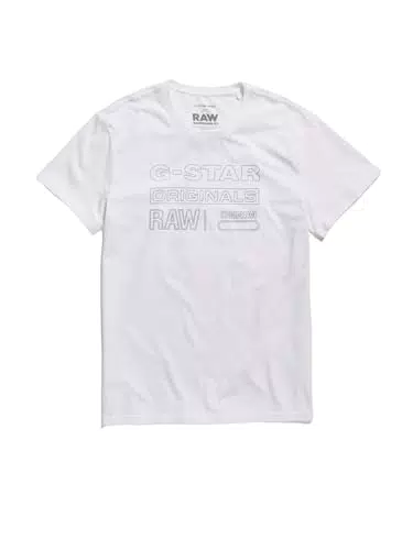 G-STAR RAW Men's Originals T-Shirt, Bianco, M