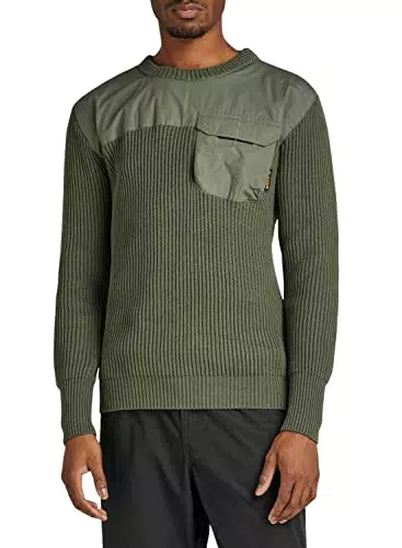 G-STAR RAW Men's Unisex Army Knit, Verde, S