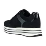 Geox D Kency A, Scarpe da ginnastica Donna, Nero Black Gun