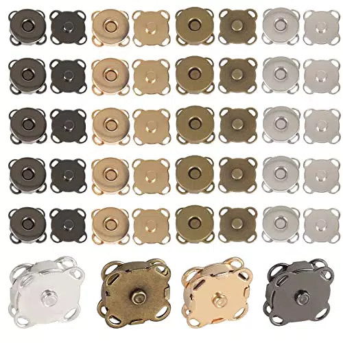 GGISUI 20pcs Bottoni Magnetici per Borse 14mm Bottoni Calamita 4 Colore Bottoni Magnetici Adatto per Cucire Borse Borse Abbigliamento e Artigianato Ecc