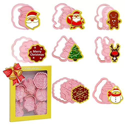 GoldOars 8Pcs Formine Biscotti Natale, Formine Biscotti