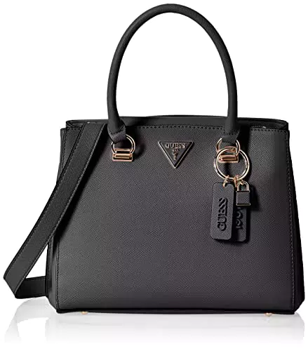GUESS Noelle Girlfriend Satchel, Borsa Donna, Black