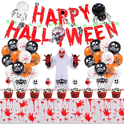 Halloween Decorazioni Casa, Halloween Kit - Festone Happy Halloween
