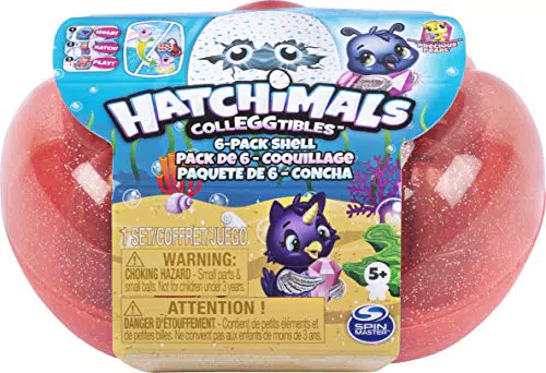 HATCHIMALS CollEGGtibles, Mermal Magic - Confezione da 6 custodie per il trasporto con collEGGtibles