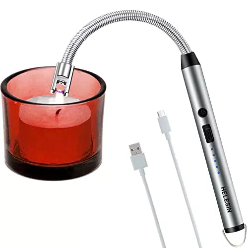HELESIN Accendino elettrico ad arco con collo flessibile da 11 cm