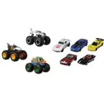 Hot Wheels - Monster Trucks Confezione da 3 Monster Truck Creature Fantastiche in Scala 1:64