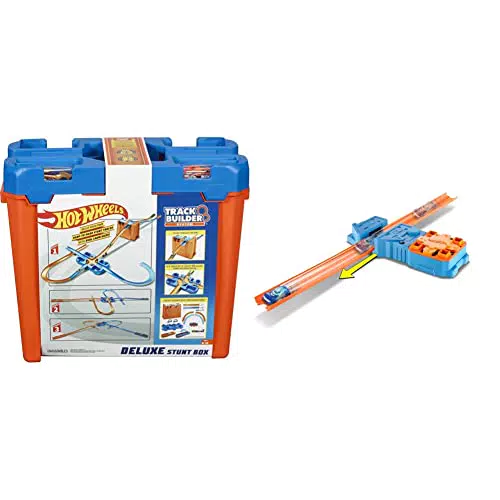 Hot Wheels Track Builder Il Set Delle Acrobazie Deluxe + Track Builder Booster Pack