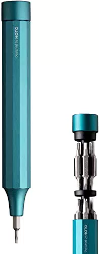 Mini Set di Cacciaviti di Precisione 24 in 1 con Punte in Acciaio S2, turchese scuro