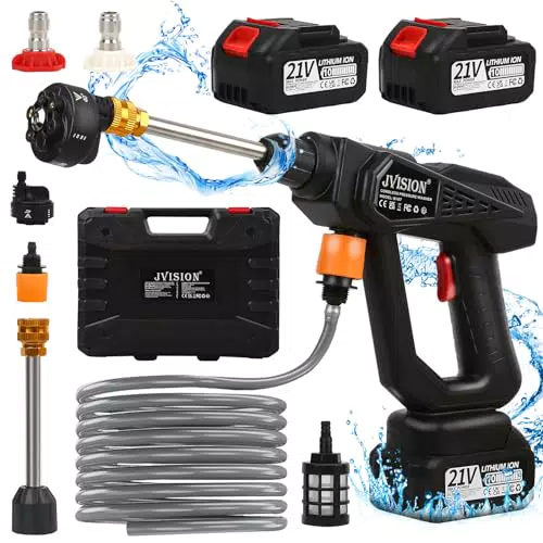 Idropulitrice a Batteria, Idropulitrice Portatile 6 in 1 con 2 Batterie da 21 V