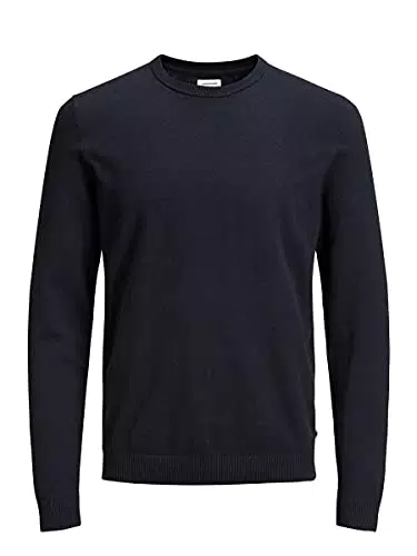 JACK & JONES Jjebasic Knit Crew Neck Noos Felpa, Blu