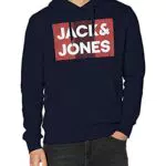JACK & JONES Jjecorp Logo Sweat Hood Noos Felpa, Blu