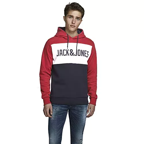 JACK & JONES S JJELOGO Blocking Sweat Hood STS Felpa con Cappuccio