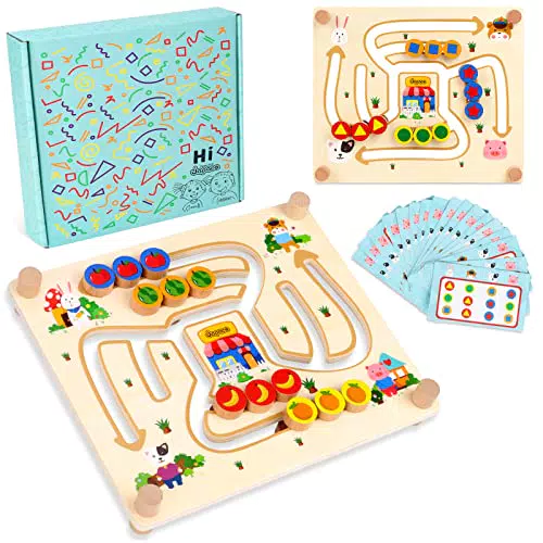 Japace Giochi Bambini 3 Anni, Giochi Montessori Puzzle di Legno Giochi di Logica Giocattoli Educativi Regalo per Bambina Bambini 3 4 5 6 Anni