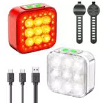 JOFLY Luci Bicicletta Led Ricaricabili USB-C & Impermeabili Ip65 con 6x6 Modalità