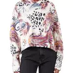 Just Cavalli Felpa Maglia di Tuta, 102S White Smoke