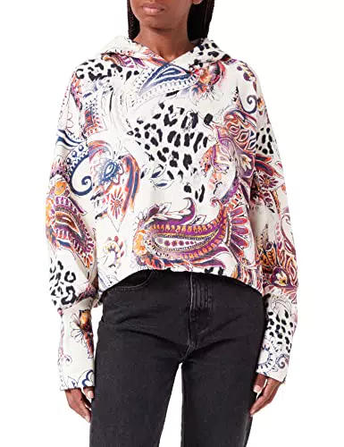 Just Cavalli Felpa Maglia di Tuta, 102S White Smoke