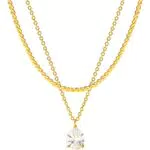 Kenivira Collana con zirconi cubici placcati in oro 18 carati Collana con ciondolo a forma di serpente in oro a strati delicato per donne e ragazze