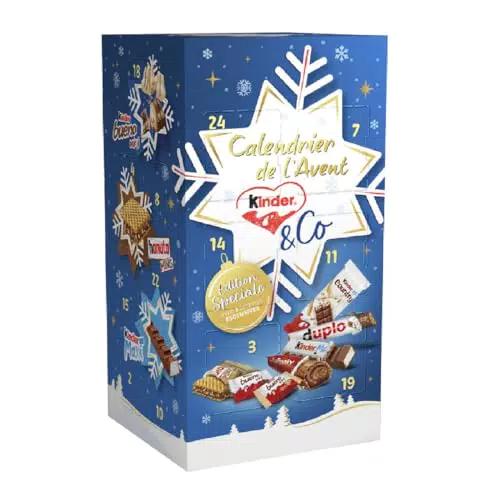 Kinder & Co - Calendario Avvento 2023, 24 Cioccolatini e Snack Assortiti Kinder & Ferrero