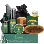 Kit Barba per Uomo 9 in 1 Kit per La Cura della Barba - Kit Cura Barba Completo con Olio Barba