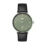 Lacoste Orologio Analogico al Quarzo da Uomo con Cinturino in Pelle Verde - 2011225
