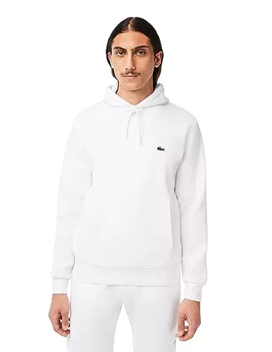 Lacoste Sh9623, Felpa Uomo, Bianco, 3XL