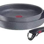 Lagostina Ingenio Mineralis Eco Set Padelle Antiaderenti in Alluminio 100% Riciclato