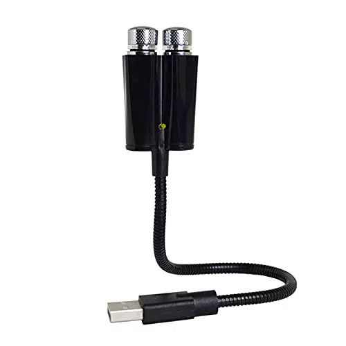 LED Car Roof Star Night Light Projector, USB Atmosphere Lights with USB Port Romantic Atmosphere Decoration for Ceiling Car Bedroom Party LED Roof Stars