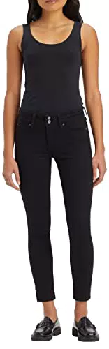 Levi's 711 Double Button Jeans, Night Is Black, Donna