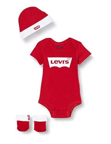Levi's Classic Batwing Infant Hat Bodysuit Bootie Set 3pc Ml0019